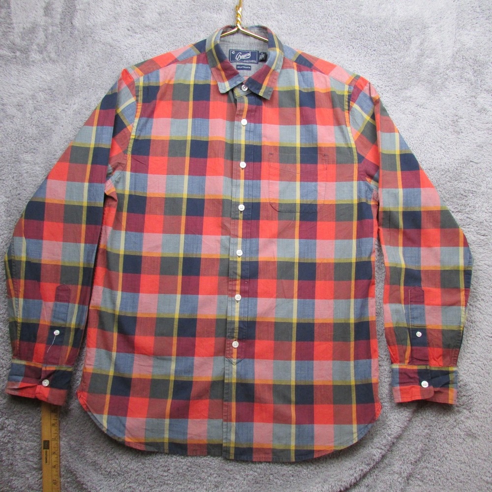 Grayers Shirt Mens Medium Multicolor Plaid Long Sleeve Button Front Casual‎